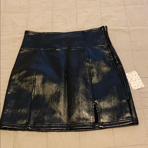 Free People Holding Onto A Dream Coated Mini Skirt